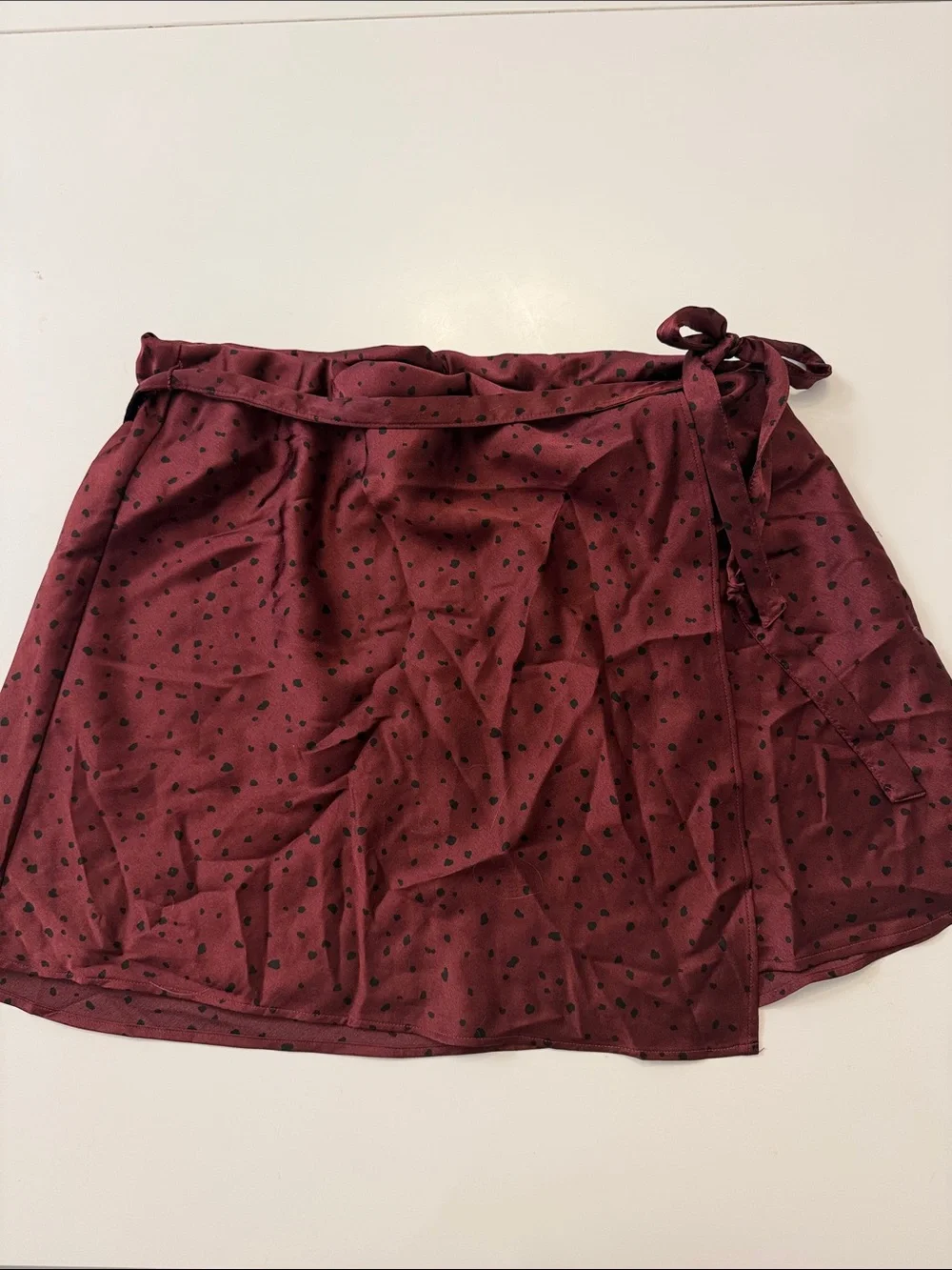 Abercrombie Burgundy Polka Dot Skirt
